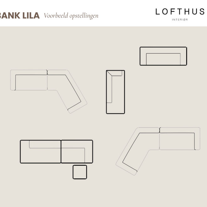 Bank Lila | hoekopstelling