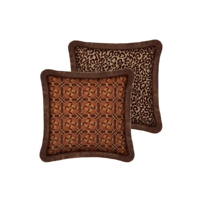 Sierkussen Coco | Chocolate & Caramel x Maya Chcolate & Raffia