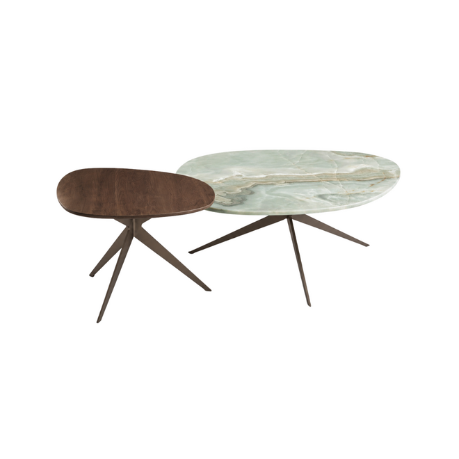 Salontafelset Fico | Keramiek Jade x Eiken Tabacco Dark