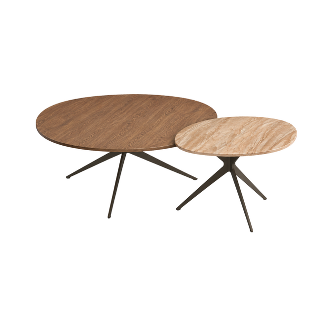 Salontafelset Fico | Keramiek Peach x Eiken Tabacco Light