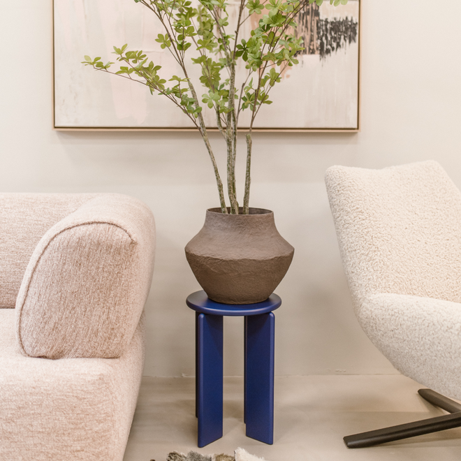 Salontafel Soft | 32cm | Eiken blauwe lak