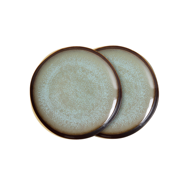 Bijgerecht bord 'Contrast' | 70's ceramics