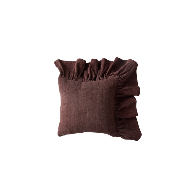 Sierkussen Ruffle Chestnut | 50x50cm