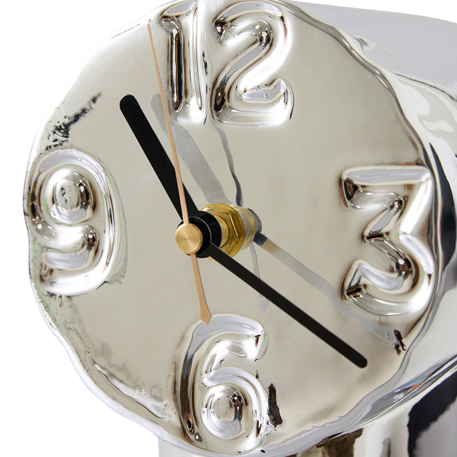 Retro keramieken klok | Chrome