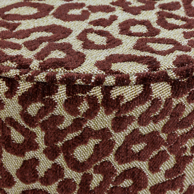 Poef Maya | Chocolate & Raffia