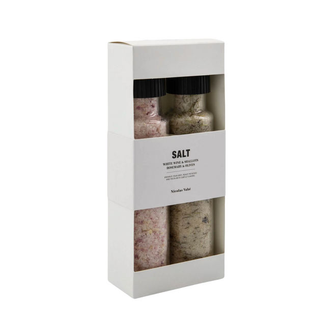 Gift box | Salt white wine & shallots + rosemary & olives