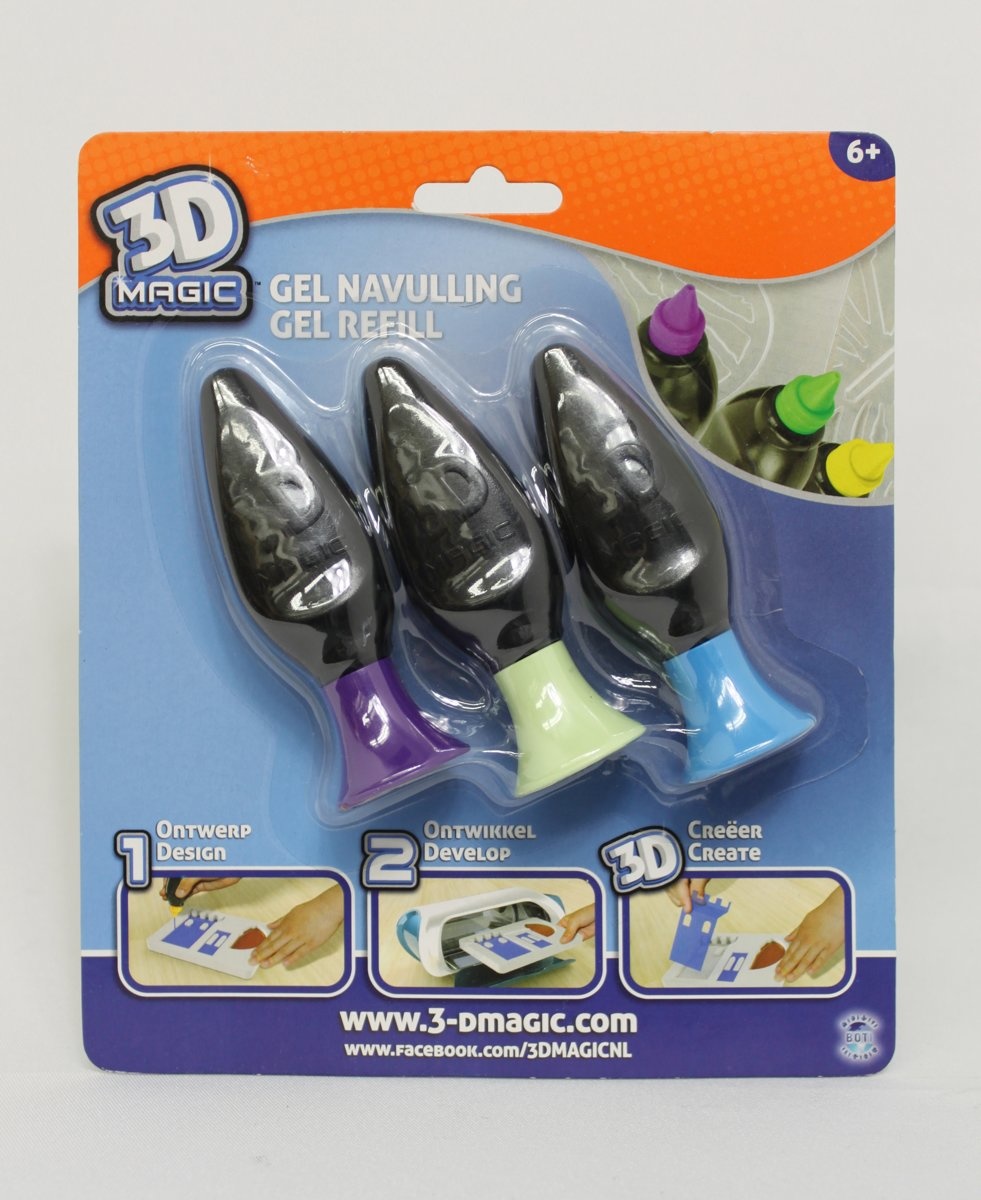 3D Magic Refill - 3 Stuks pastel
