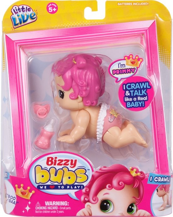 Little Live Bizzy Bubs Kruipende Baby Primmy - Speelfiguur