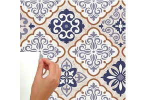 Muurstickers - Mexican Tile set van 4 muurstickers van 27x27 centimeter