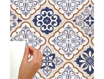 Muurstickers - Mexican Tile set van 4 muurstickers van 27x27 centimeter