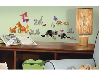 Muurstickers Bosvrienden vinyl 35 stuks