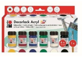 Marabu Starterkit Decorlack acryl 6x15ml