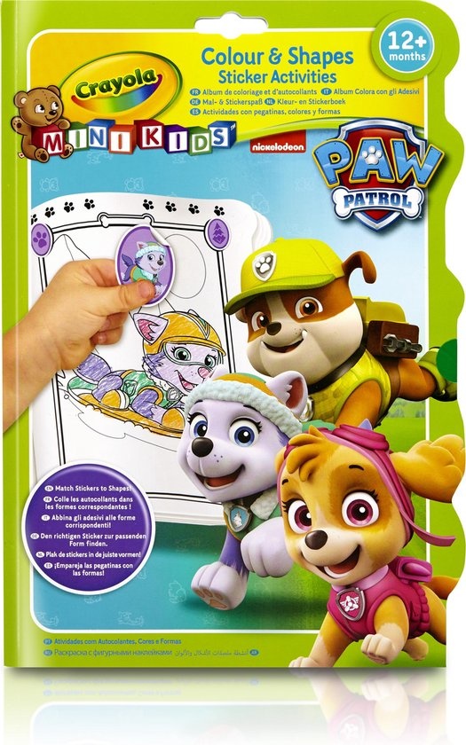 Crayola Mini Kids- Kleur- en Stickerboek Paw Patrol