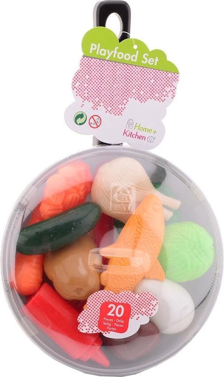 Johntoy Home and Kitchen koekenpan - Speelgoedeten en -drinken - Met inhoud - 20-delig