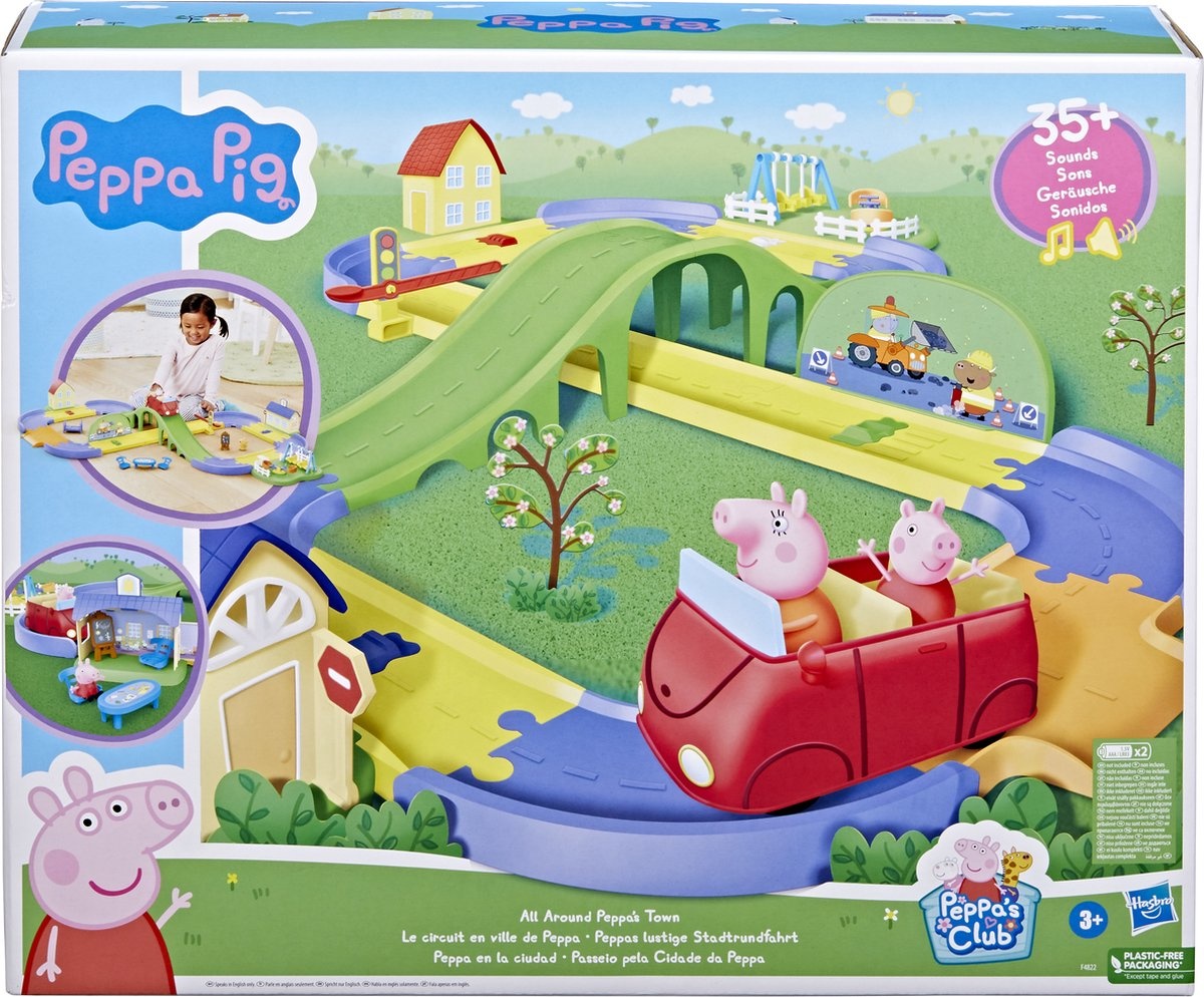 Peppa Pig: All around Peppa's town - Peppa's Stad speelstad met geluid en speelfiguren