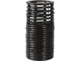 Non-branded Theelichthouder Omara 15 X 30 Cm Hout Zwart