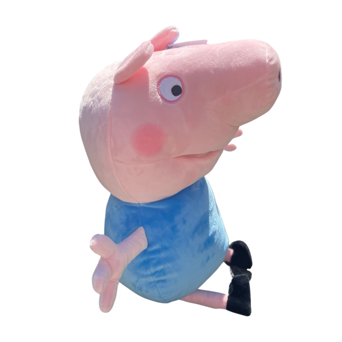 Peppa Pig Handpop Knuffel George 50cm - blauw
