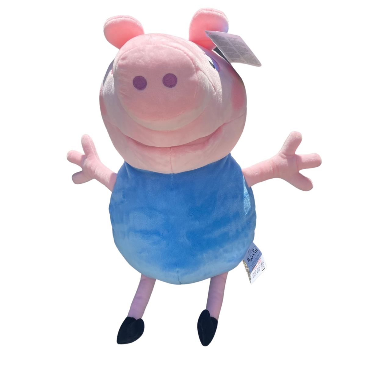 Peppa Pig Handpop Knuffel George 50cm - blauw