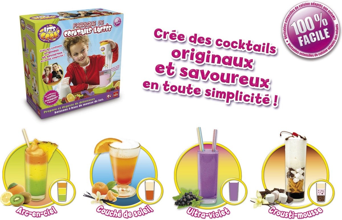 Let's Cook Fabrique de Cocktails lactés - Kinder cocktail maker - Frans