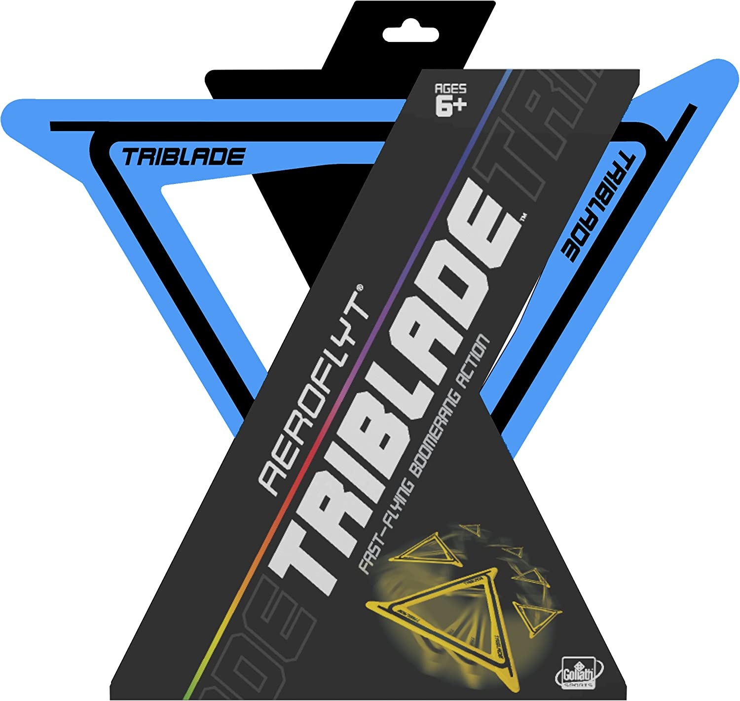 WAHU Sports Aeroflyt Triblade Fast Flying Boomerang Action - Blauw