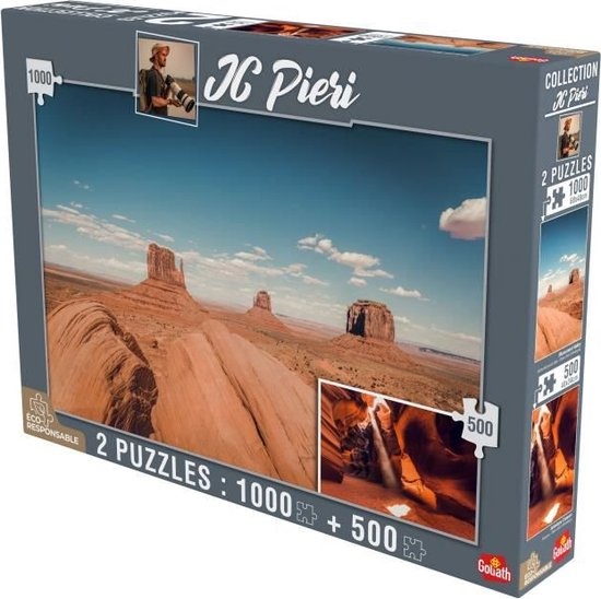 JC Pieri Collection Puzzel - Monument Valley en Antelope Canyon (Verenigde Staten) 1000 en 500 stukjes