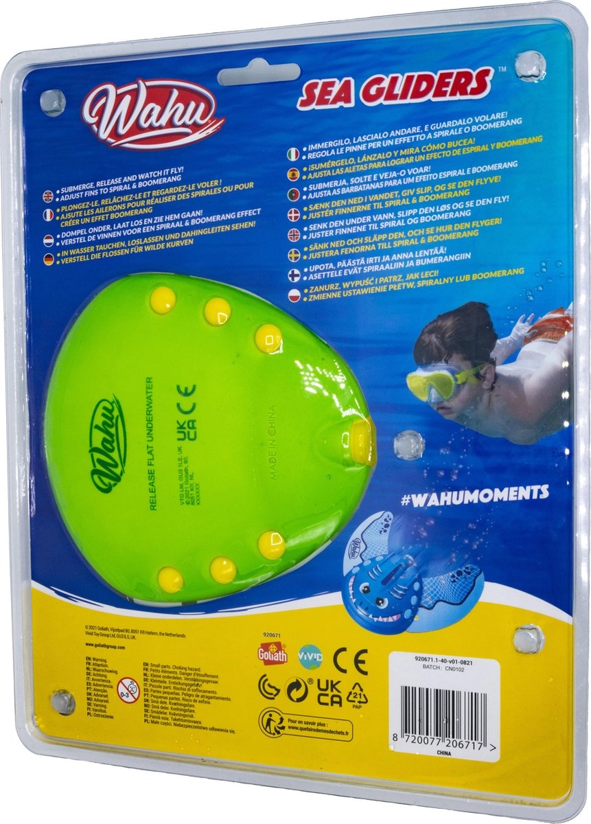 Wahu Sea Gliders - Onderwater Boomerang - Schildpad groen