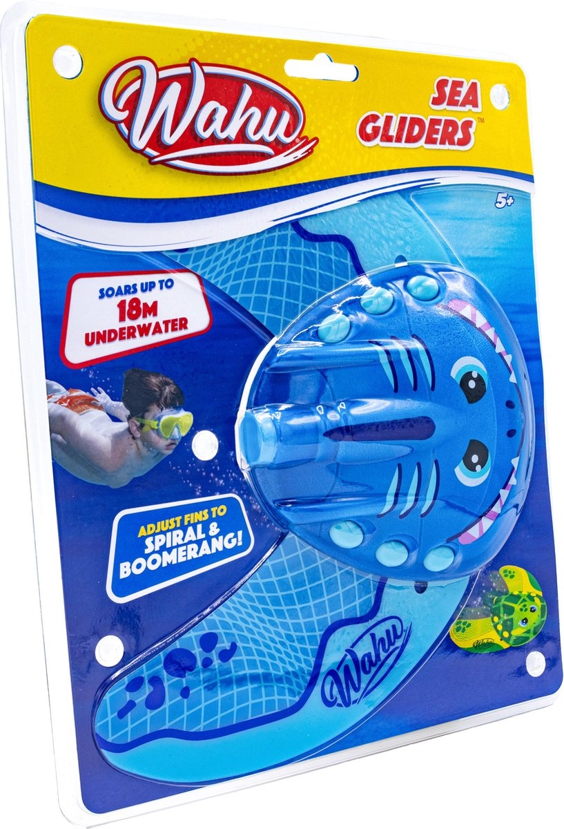 Wahu Sea Gliders - Onderwater Boomerang - Haai blauw