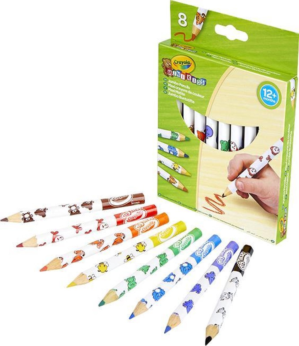 Crayola - Mini Kids - Potlood - 8 Dikke Kleurpotloden Voor Kinderen