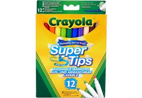 Crayola - Supertips - Viltstiften - 12 Wasbare Viltstiften - Voor Kinderen
