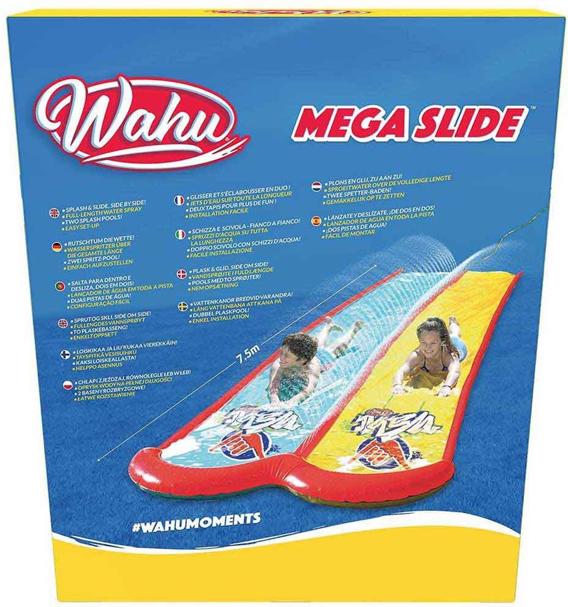 Wahu - Backyard Mega Slide - Waterglijmat - Waterglijbaan dubbel 7.5m