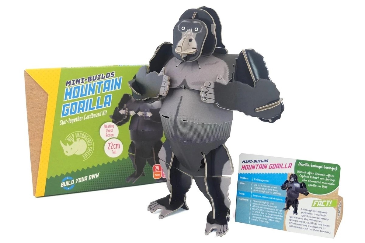 Build Your Own: Mini Builds - Mountain Gorilla - Kartonnen bouwset 22cm