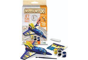 Wood WorX Kit Jet Plane - Modelbouwset incl. verf