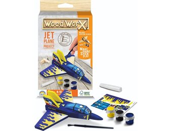 Wood WorX Kit Jet Plane - Modelbouwset incl. verf
