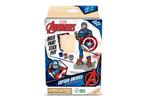 Wood WorX Marvel - Captain America - Modelbouwset incl. verf