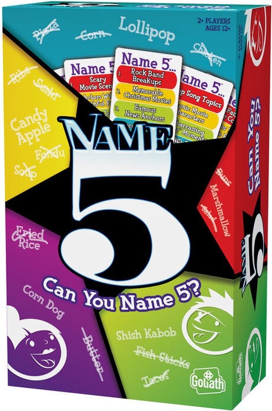 Goliath Name 5 - Bordspel - Trivia - Kun jij er vijf noemen?