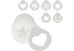 Metaltex Cappuccino-sjablonen Dolceforno Wit 6-delig