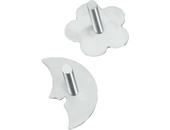 Metaltex kleefhaak RVS bloem of maan