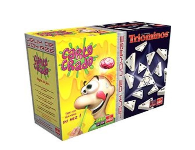 Boite 2 jeux de voyage Carlo Crado + Triominos original - Reisspellen - Franse uitvoering