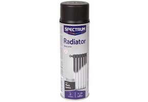 Spectrum Radiator spuitverf matt 400 ml - Hittebestendig - mat Zwart