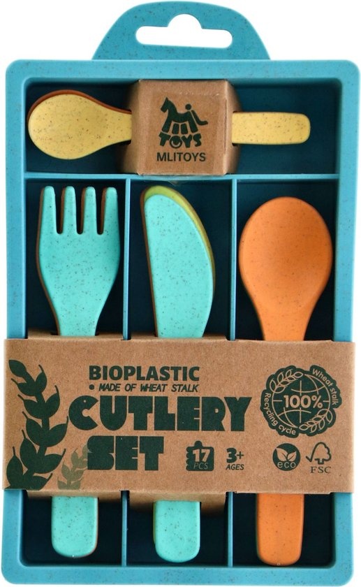 Overige Merken Mlitoys Bioplastic Bestekset 17-delig