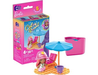 Barbie Color Reveal Beach Mega Bloks - Bouwstenen set met pop