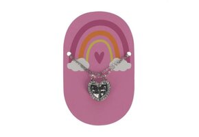 BFF ketting zilverkleur hart - 2 delige set