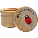 Haarlok Doosje - Mijn Eerste Haarlokje Houten Doosje met Lieveheersbeestje