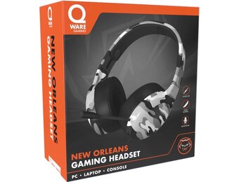 Qware Gaming - Headset - New Orleans - Geschikt voor Playstation 4 - Playstation 5 - PC - Multi platform - Artic Camo White