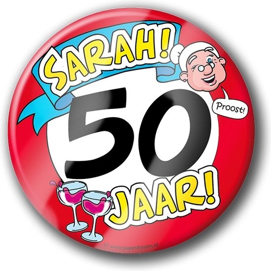Paperdreams - Bierviltjes Sarah 50 Jaar (6 stuks)