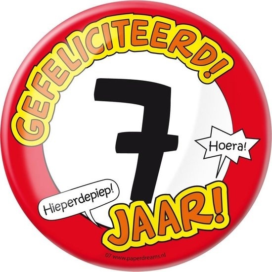 Paperdreams - Button XL - 7 Jaar