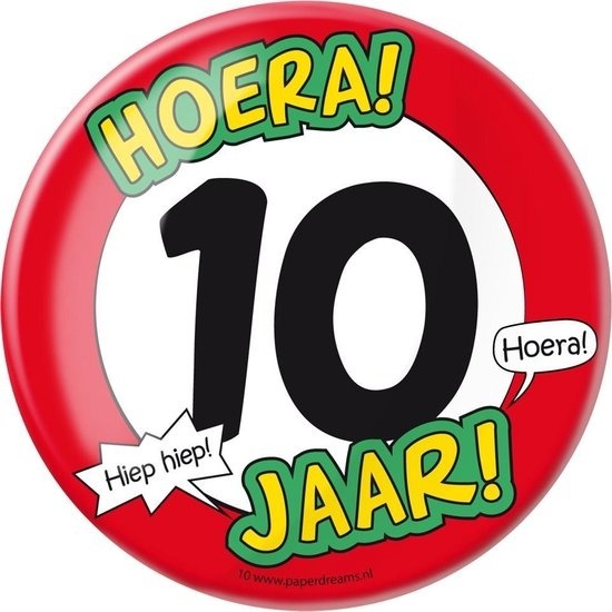 Paperdreams - Button XL - 10 Jaar