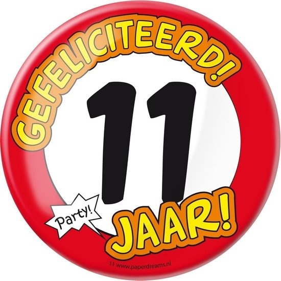 Paperdreams - Button XL - 11 Jaar