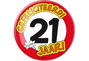 Paperdreams - Button XL - 21 Jaar