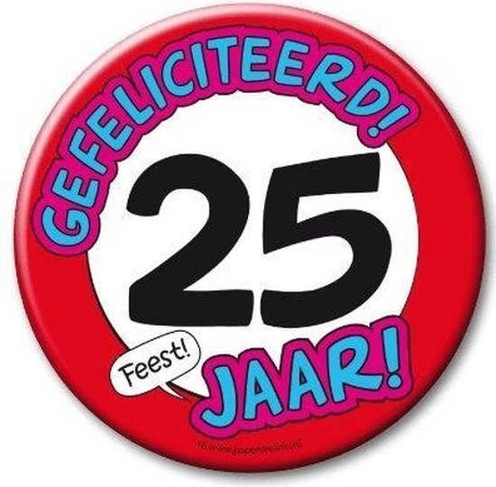 Paperdreams - Button XL - 25 Jaar